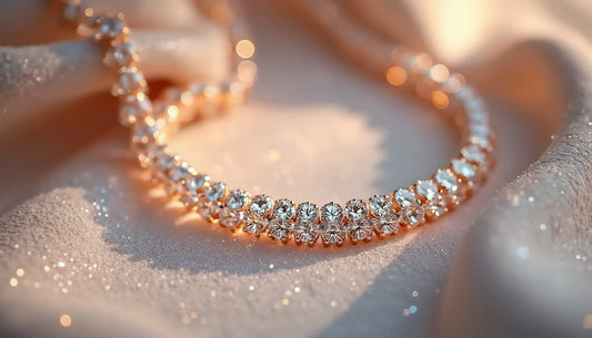 Elevate your look with a dazzling moissanite tennis chain, known for its brilliance and ethical appe