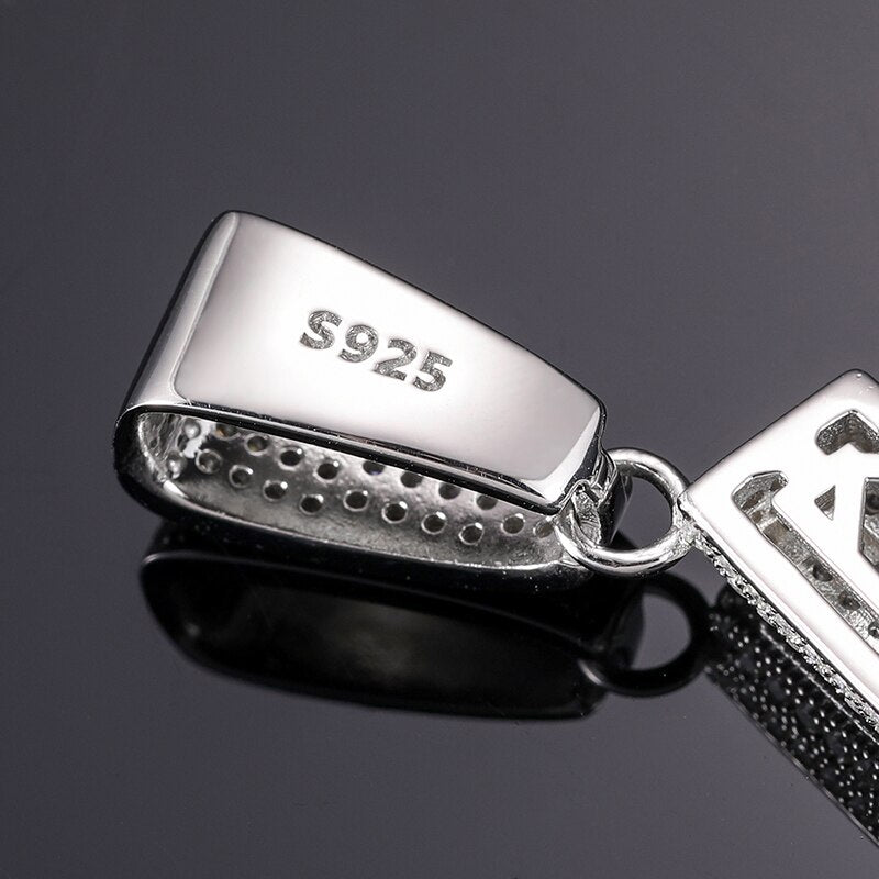 VVS1 Moissanite Gun Pendant Necklace – 925 Sterling Silver