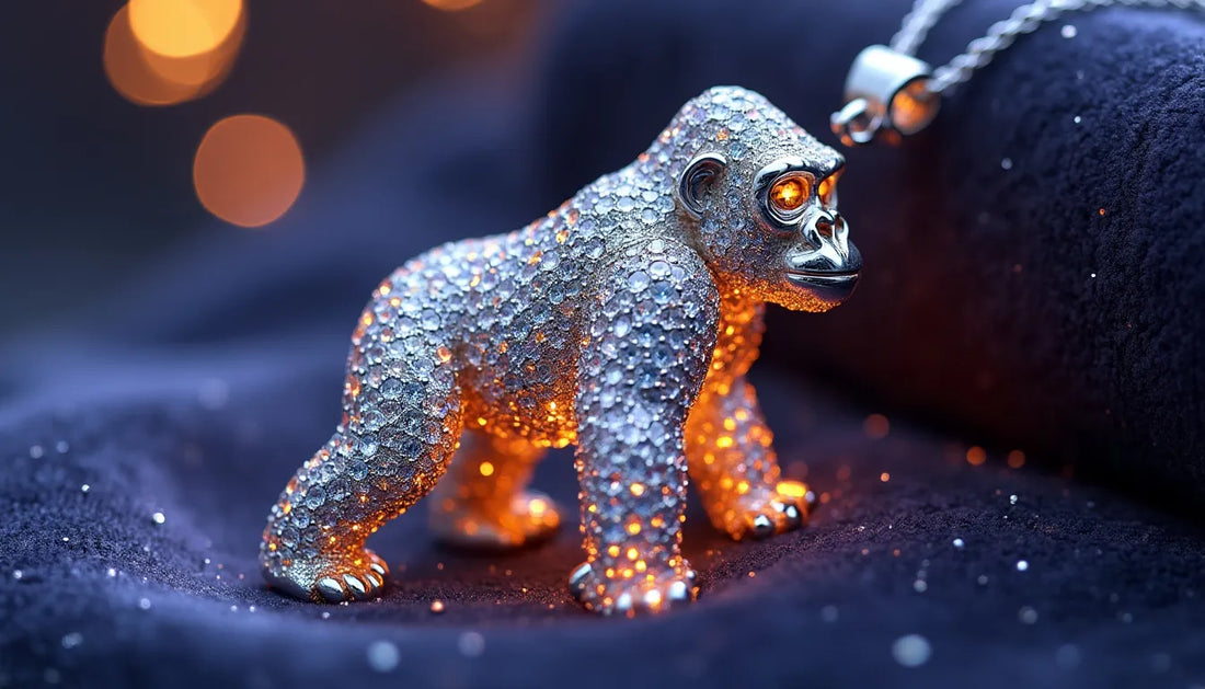 Discover the allure of moissanite gorilla pendants, where stunning craftsmanship meets elegance, aff