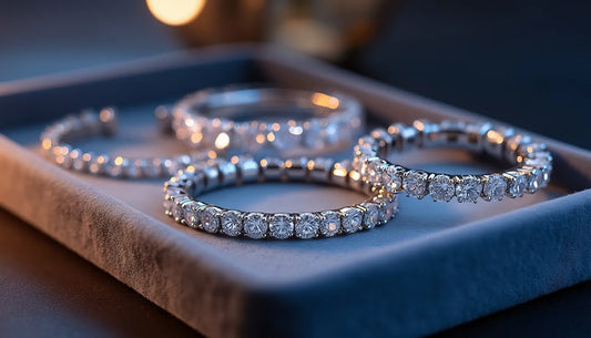 Discover the elegance of moissanite tennis bracelets, offering diamond-like brilliance at a fraction