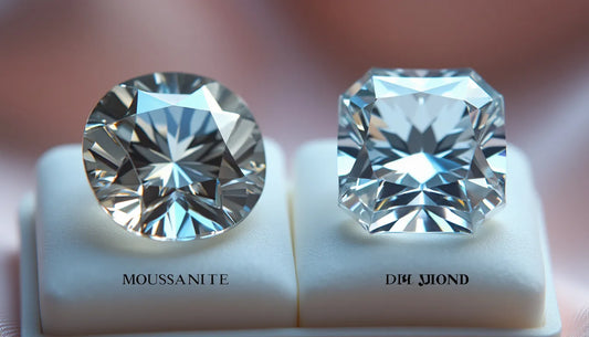 Explore the detailed comparison between moissanite and diamonds, covering their brilliance, durabili