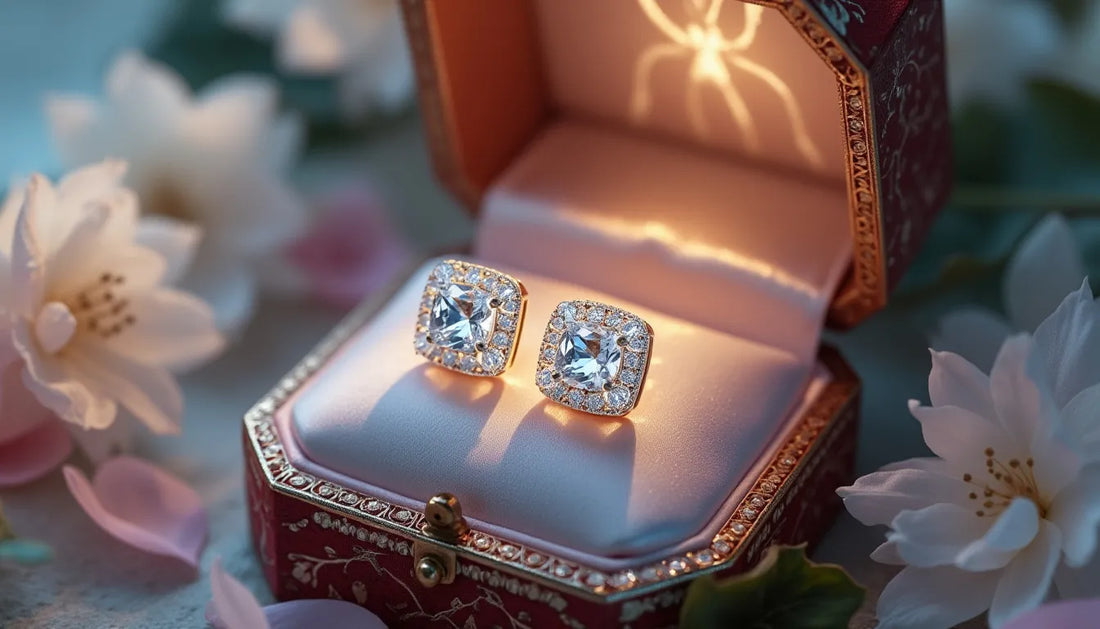 Discover the unparalleled beauty and ethical elegance of VVS1 Moissanite diamond stud earrings, the 