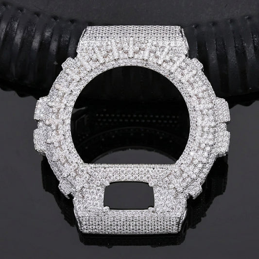 DW6900 G-Shock Cross Buss Down Bezel Watch Case | VVS1 Moissanite, GRA Certified