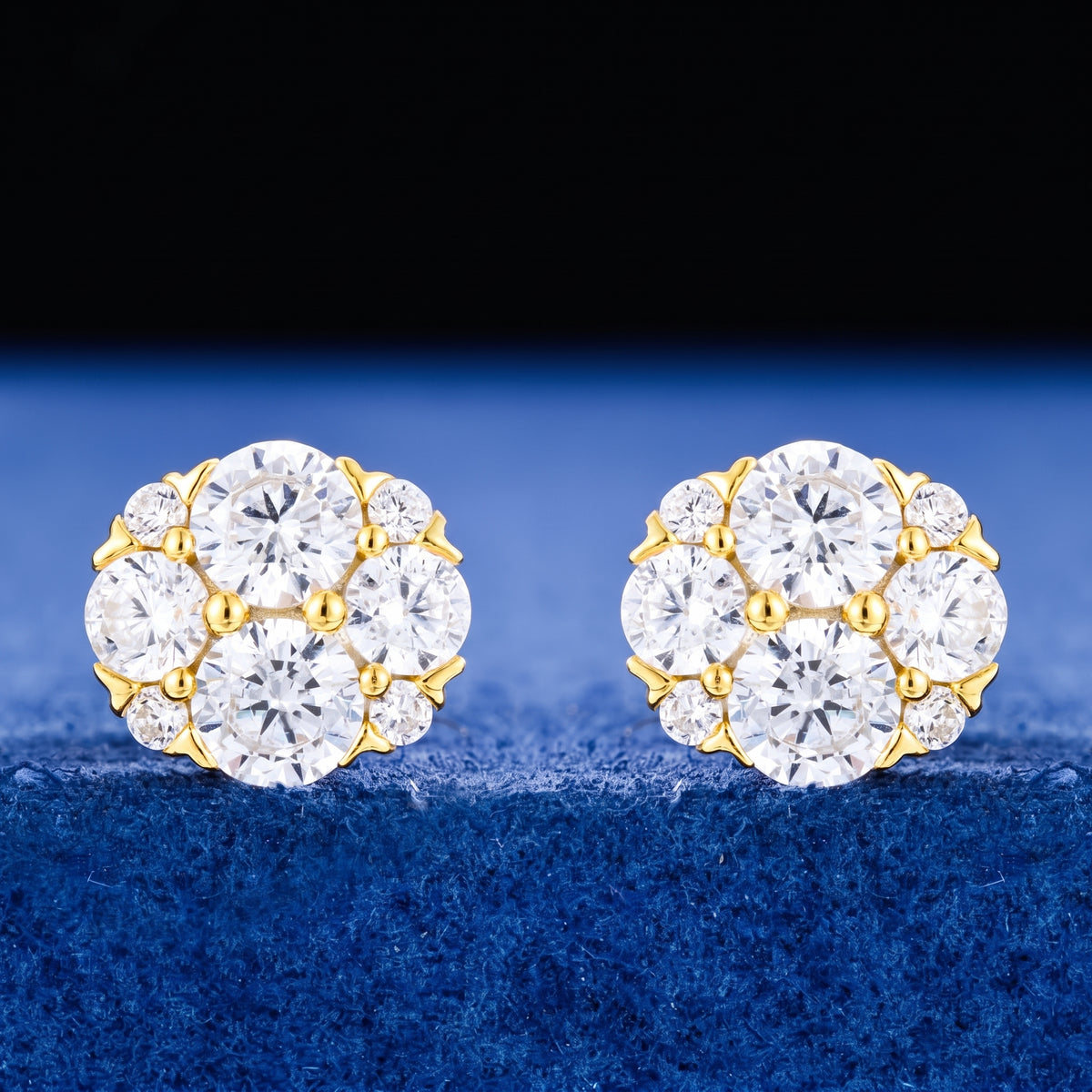 VVS1 Moissanite Geometric Trendy Stud Earrings | 925 Sterling Silver | GRA Certified | Passes Diamond Tester