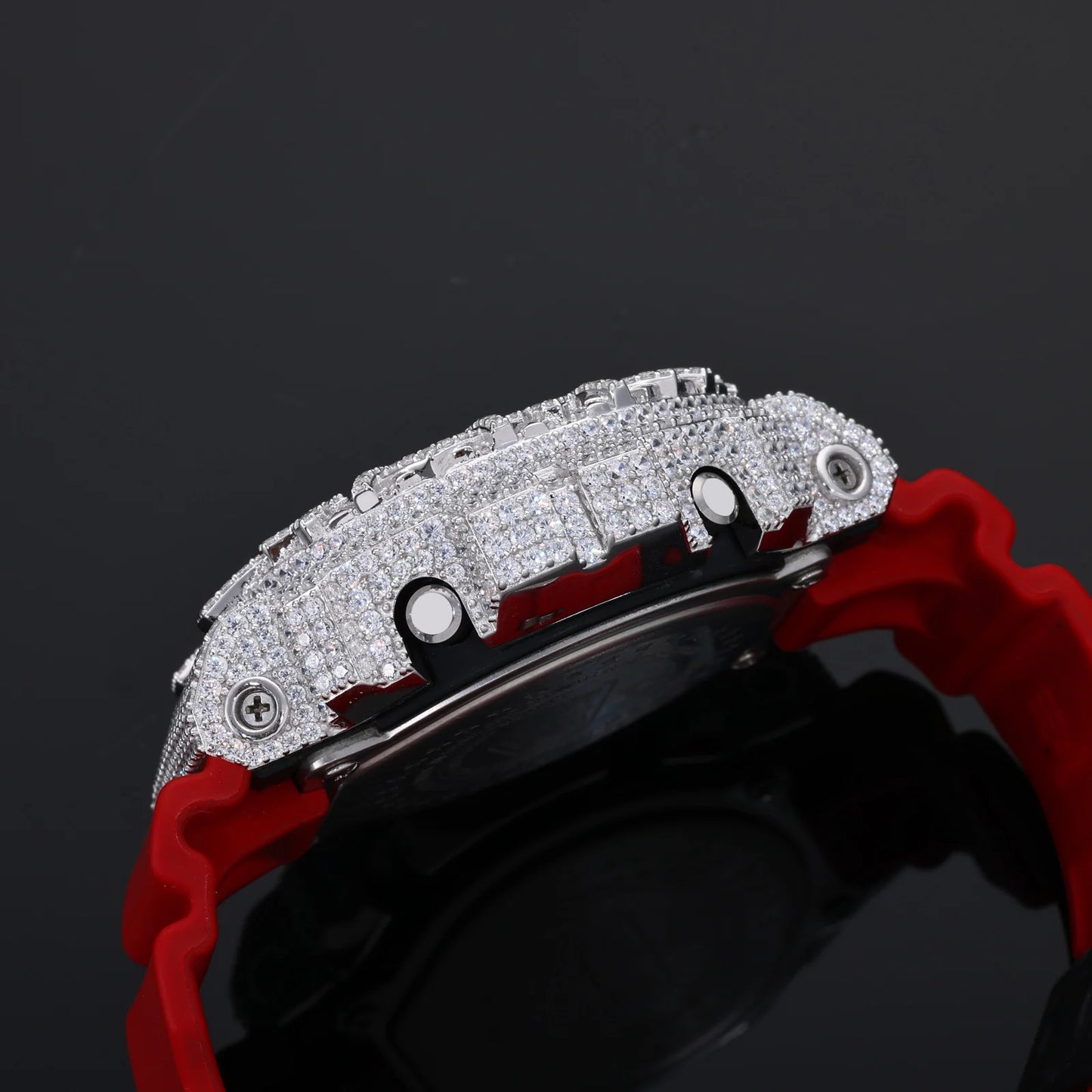 DW6900 G-Shock Four Leaf Clover Buss Down Bezel Watch Case | VVS1 Moissanite, GRA Certified