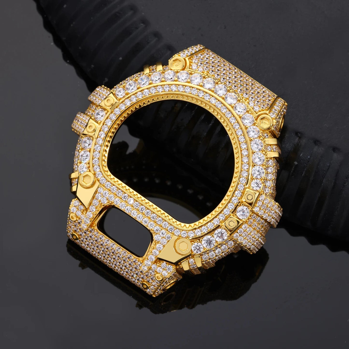 DW6900 G-Shock Buss Down VVS Moissanite Diamond Screw Watch Bezel | Passes Diamond Tester