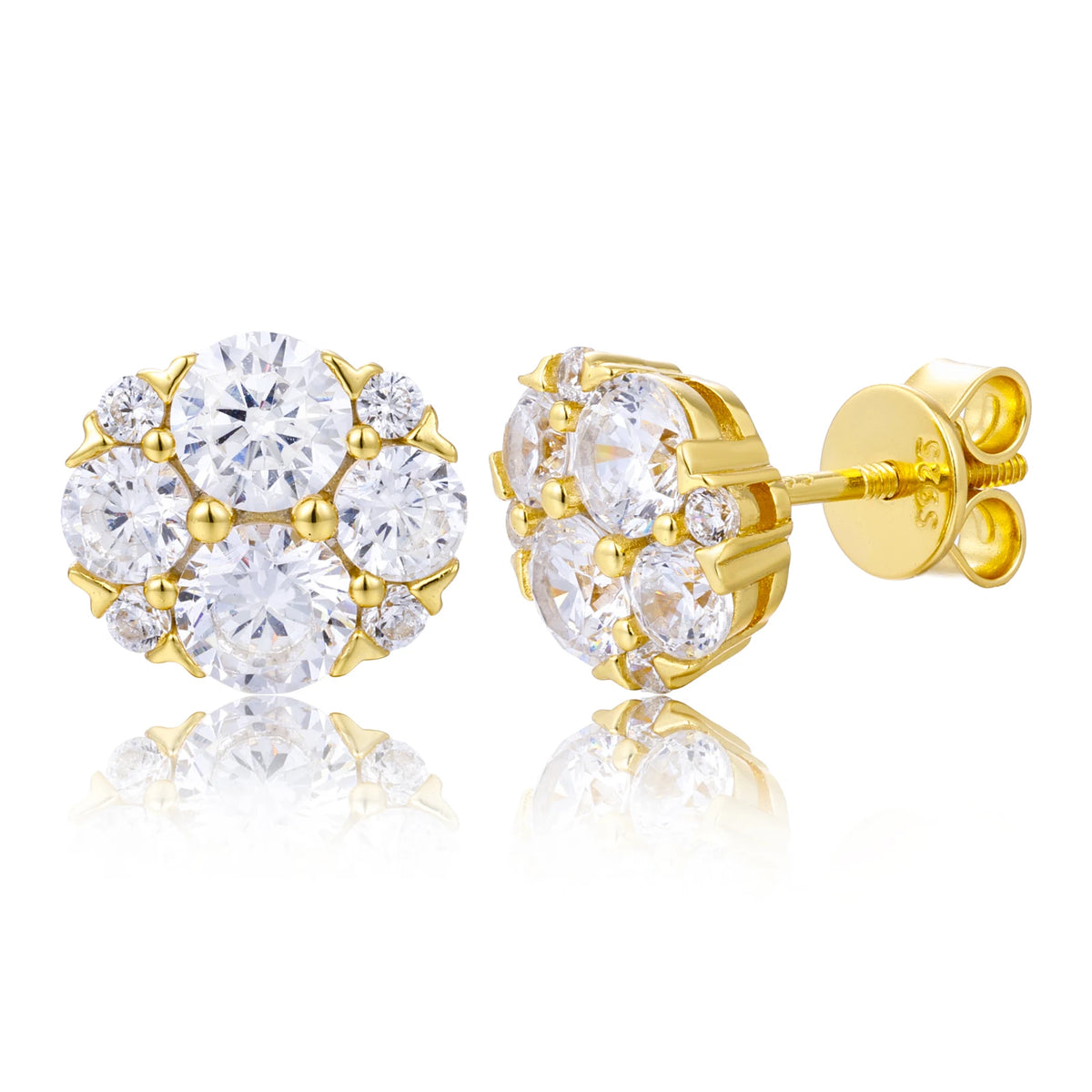 VVS1 Moissanite Geometric Trendy Stud Earrings | 925 Sterling Silver | GRA Certified | Passes Diamond Tester