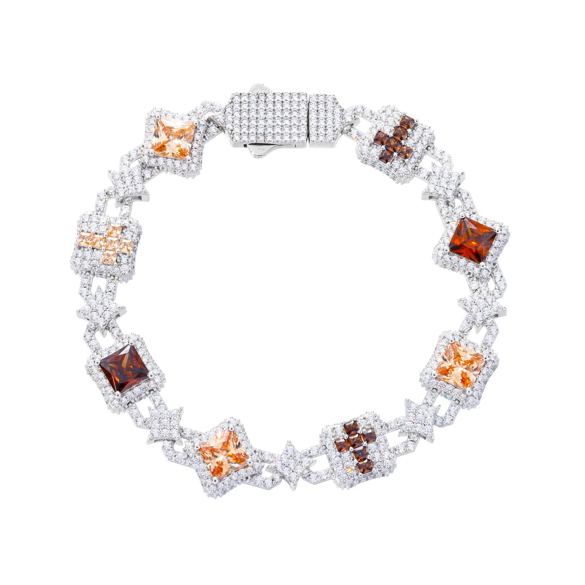 13mm VVS1 Moissanite Animal Tennis Bracelet | 925 Sterling Silver | GRA Certified | Passes Diamond Tester