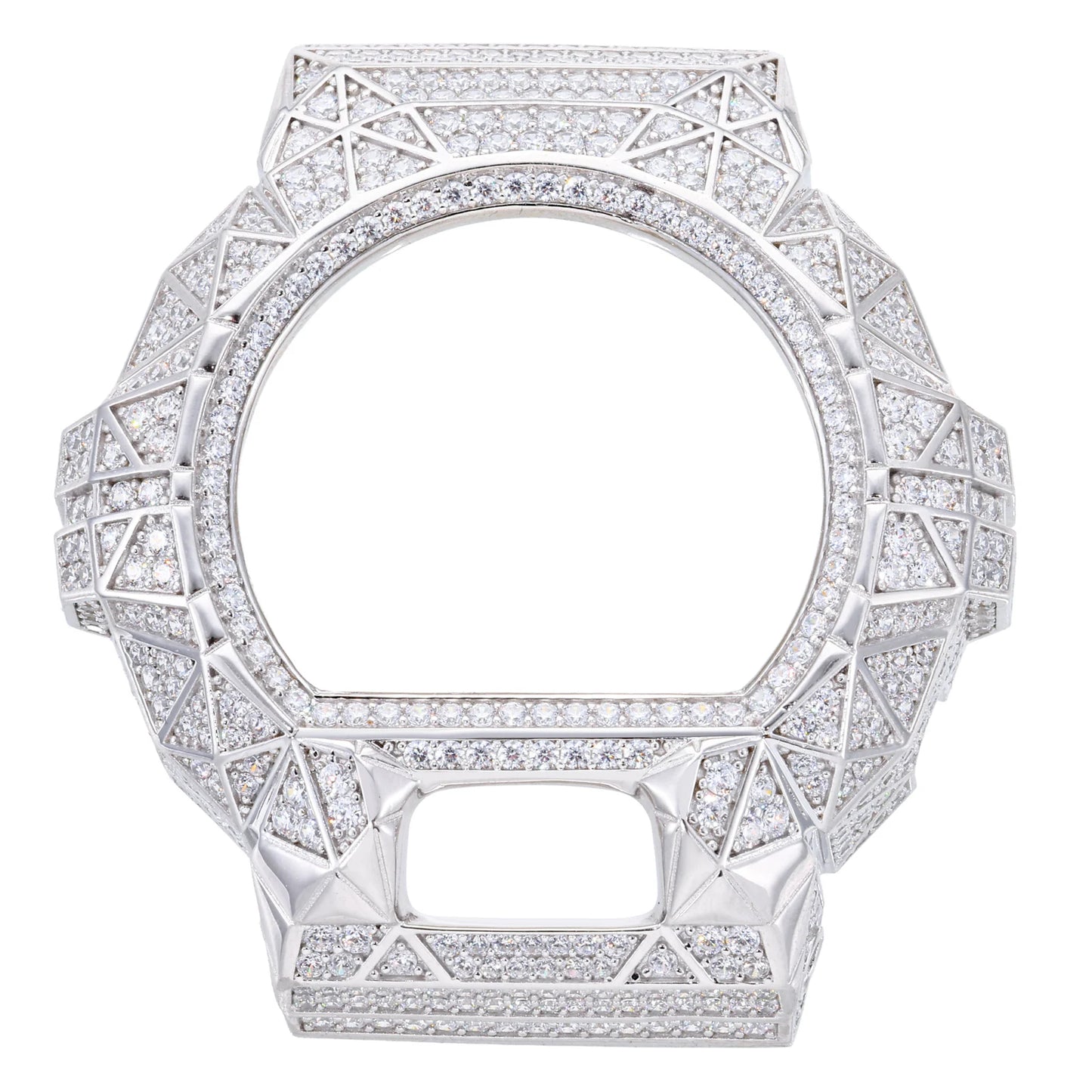 DW6900 G-Shock Pyramid Buss Down Bezel Watch Case | VVS1 Moissanite, GRA Certified