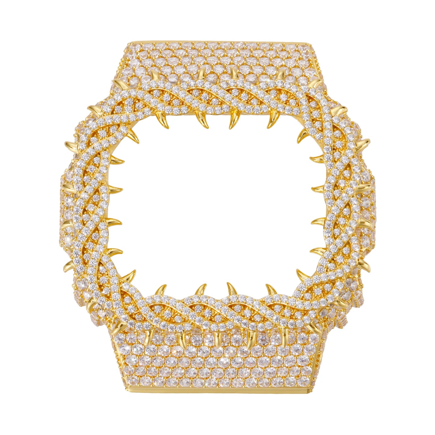 DW5600 Buss Down VVS1 Moissanite Thorns Watch Bezel