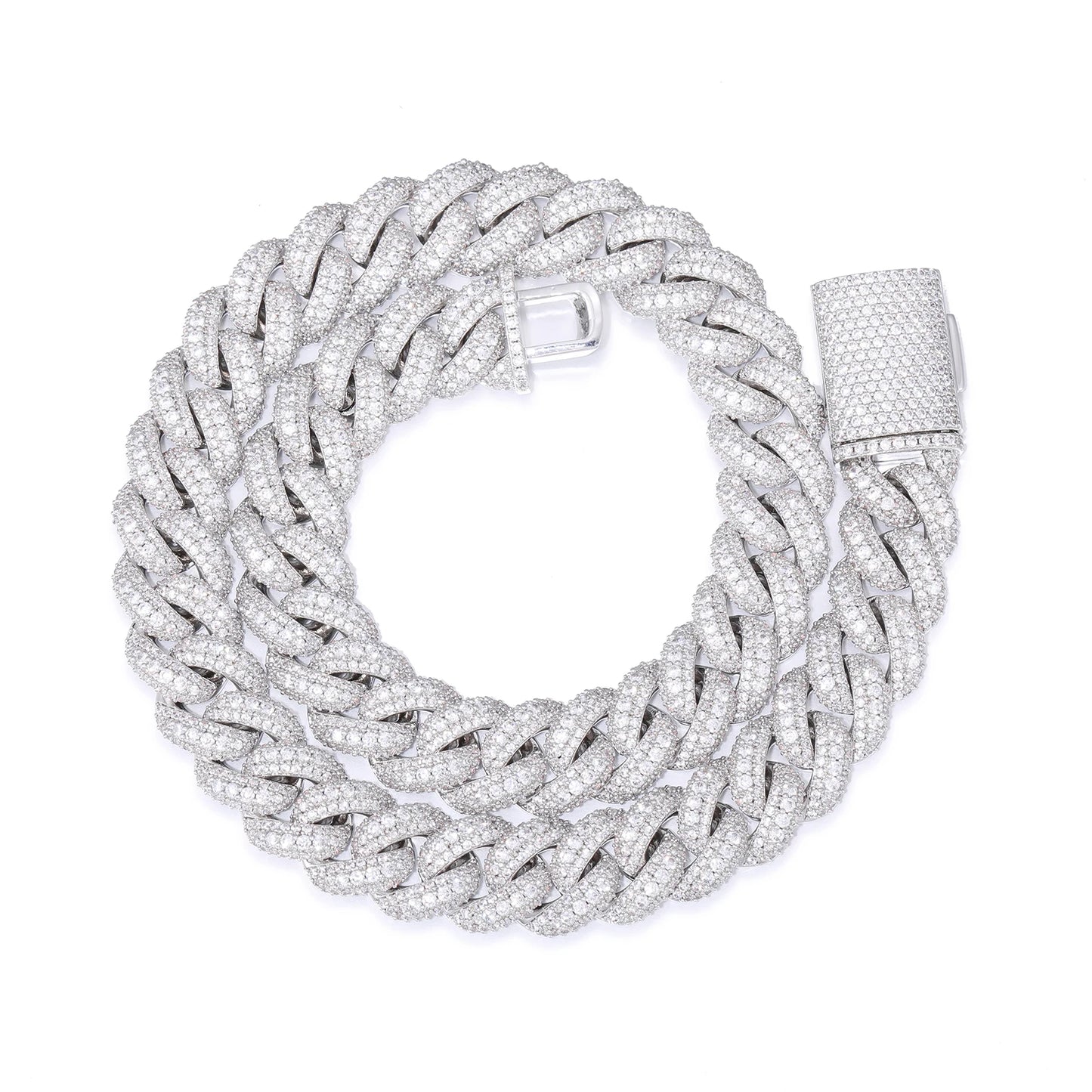 Buss Down Bubble Cuban Link Chain | VVS1 Moissanite Iced Out Necklace | Passes Diamond Tester | GRA Certified
