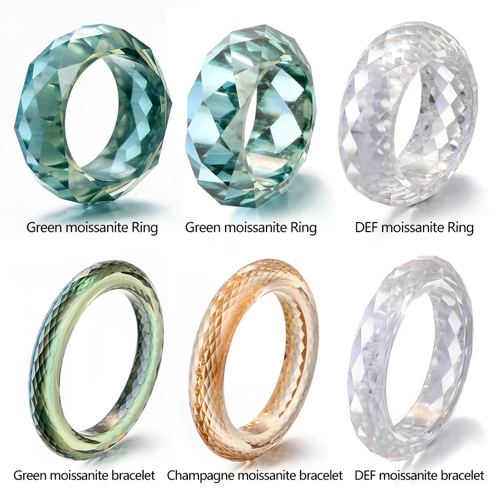 VVS1 Moissanite Iced Out Statement Ring | 925 Sterling Silver | Passes Diamond Tester