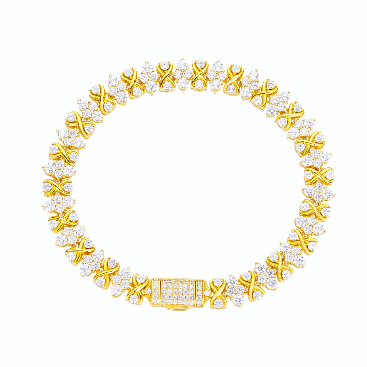 VVS1 Moissanite Infinity Star Chain Link Bracelet | 925 Sterling Silver | GRA Certified | Passes Diamond Tester