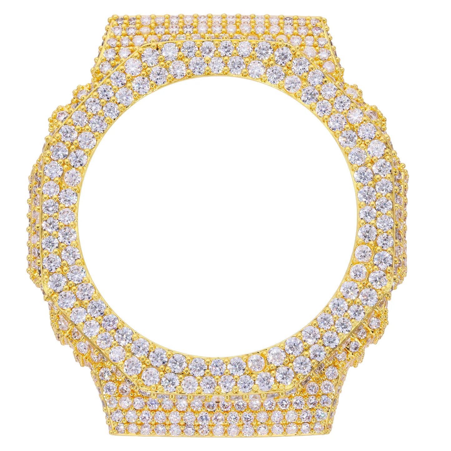 GA2100 G-Shock 2-Row Buss Down Bezel Watch Case | VVS1 Moissanite, GRA Certified