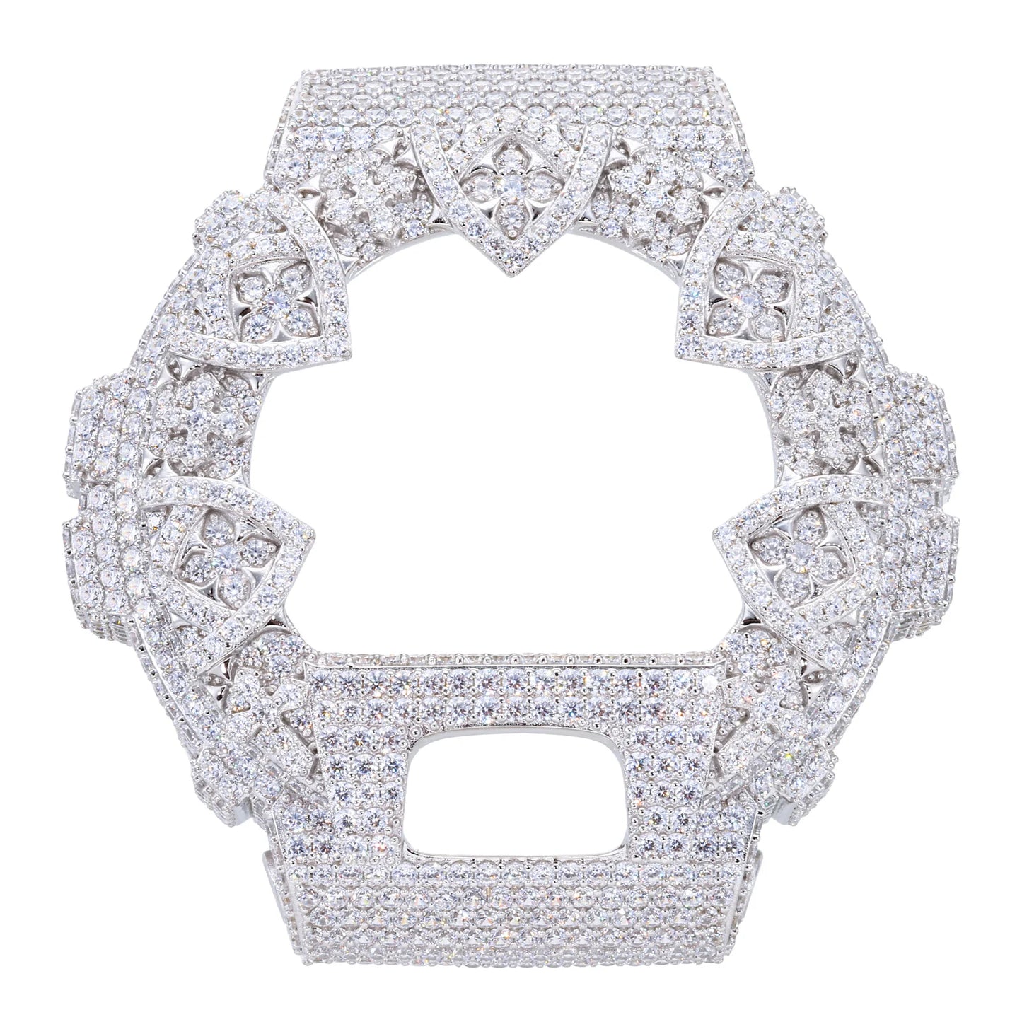DW6900 G-Shock Four Leaf Clover Buss Down Bezel Watch Case | VVS1 Moissanite, GRA Certified