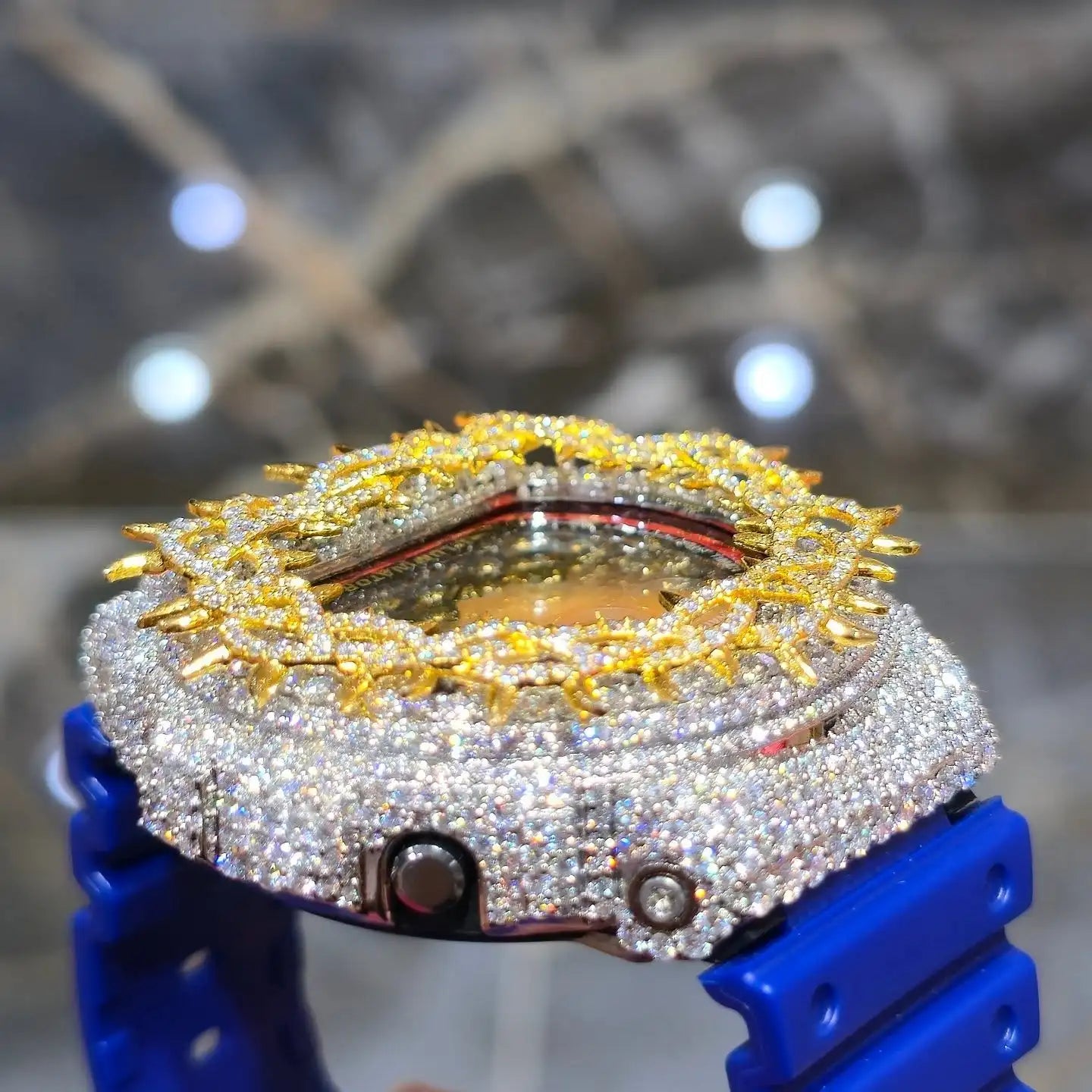Buss Down DW6900 Thorns Watch Case | VVS1 Moissanite Iced Out Bezel | Passes Diamond Tester | GRA Certified | Hip Hop Jewelry