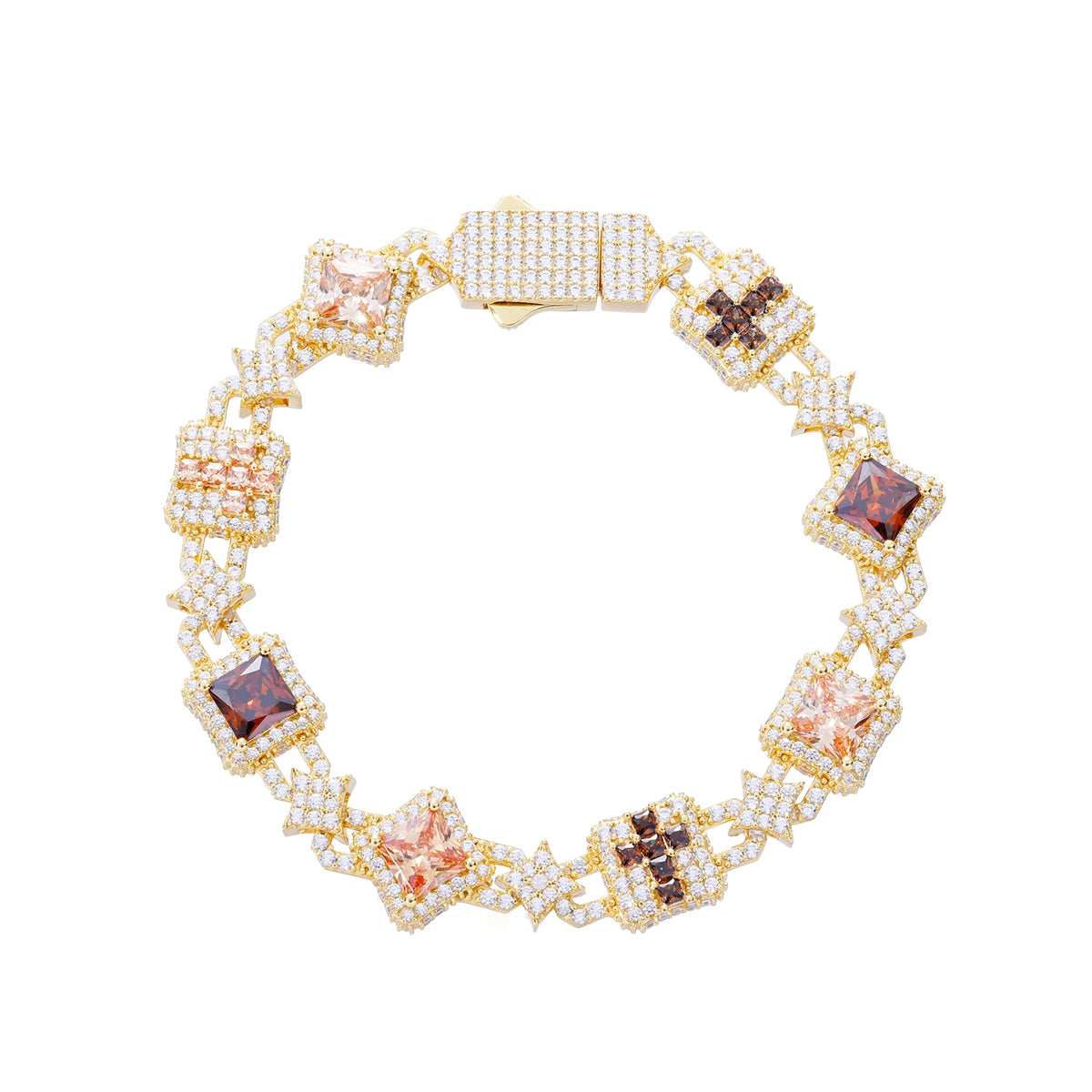 13mm VVS1 Moissanite Animal Tennis Bracelet | 925 Sterling Silver | GRA Certified | Passes Diamond Tester
