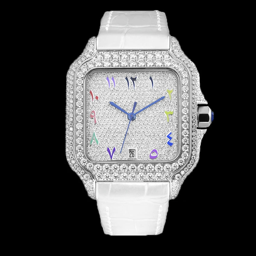VVS1 Moissanite Automatic Watch 904L Stainless Steel