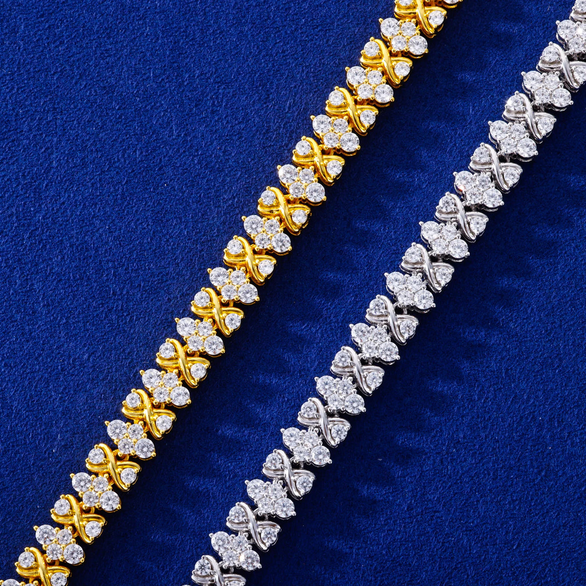 VVS1 Moissanite Infinity Star Chain Link Bracelet | 925 Sterling Silver | GRA Certified | Passes Diamond Tester