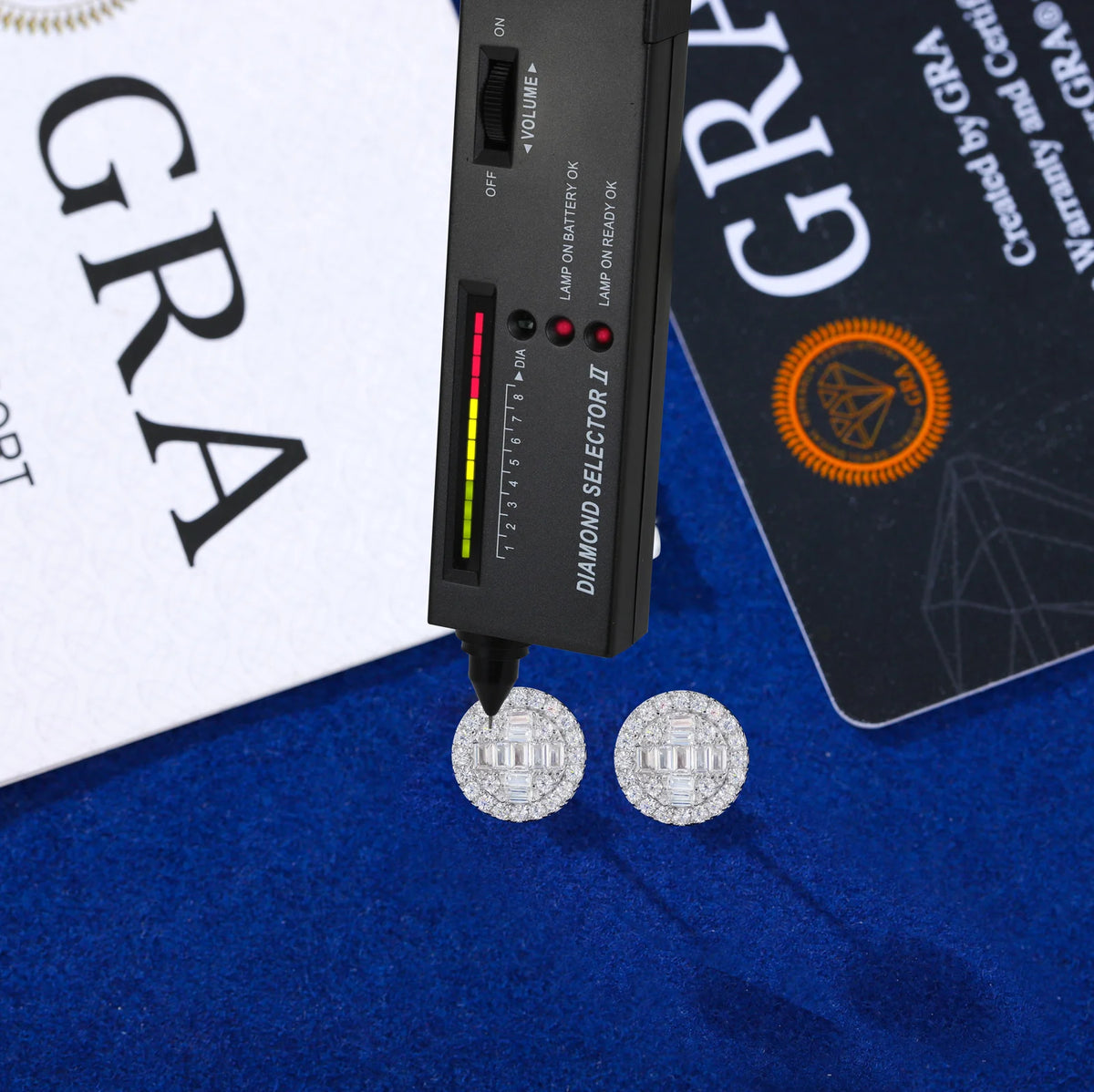 VVS1 Moissanite Baguette Cross Stud Earrings | 925 Sterling Silver | GRA Certified | Passes Diamond Tester