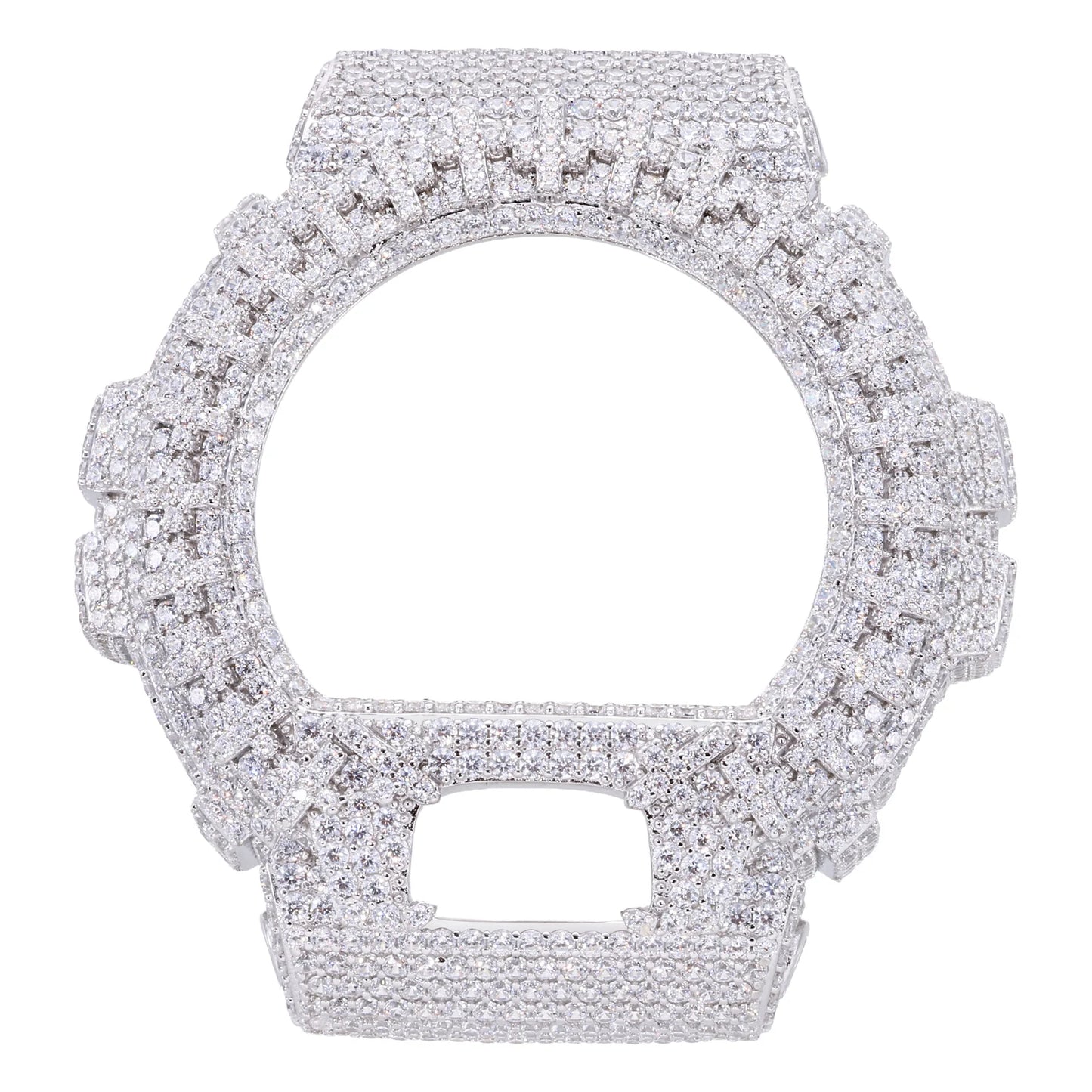 DW6900 G-Shock Cross Buss Down Bezel Watch Case | VVS1 Moissanite, GRA Certified