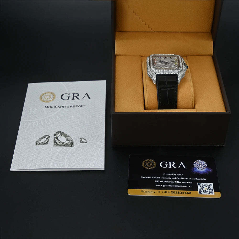 VVS1 Moissanite Automatic Watch 904L Stainless Steel