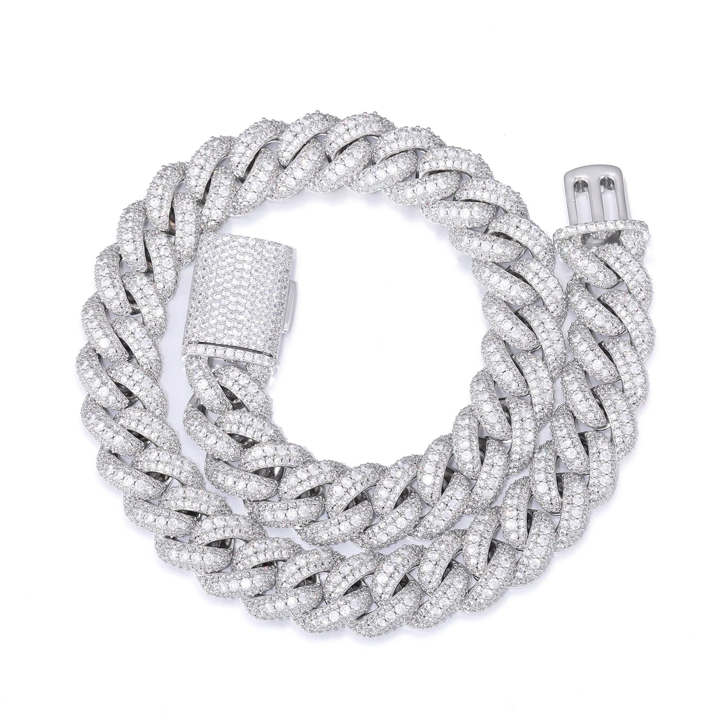 Buss Down Bubble Cuban Link Chain | VVS1 Moissanite Iced Out Necklace | Passes Diamond Tester | GRA Certified