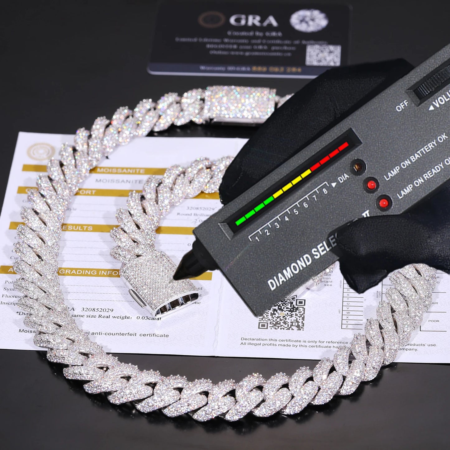 Buss Down Bubble Cuban Link Chain | VVS1 Moissanite Iced Out Necklace | Passes Diamond Tester | GRA Certified