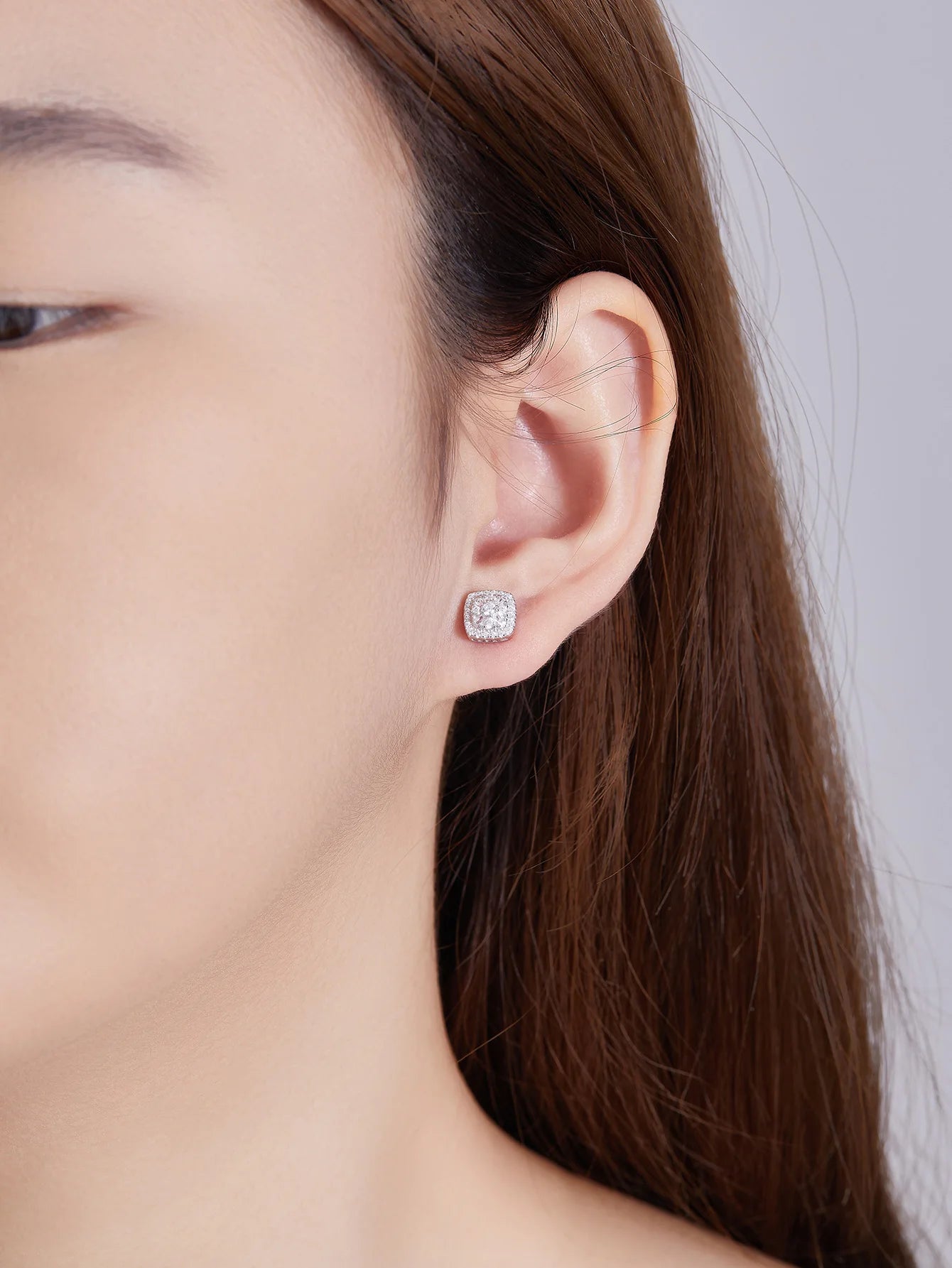 VVS1 Moissanite Stud Earrings | 925 Sterling Silver Rhodium Plated | Passes Diamond Tester