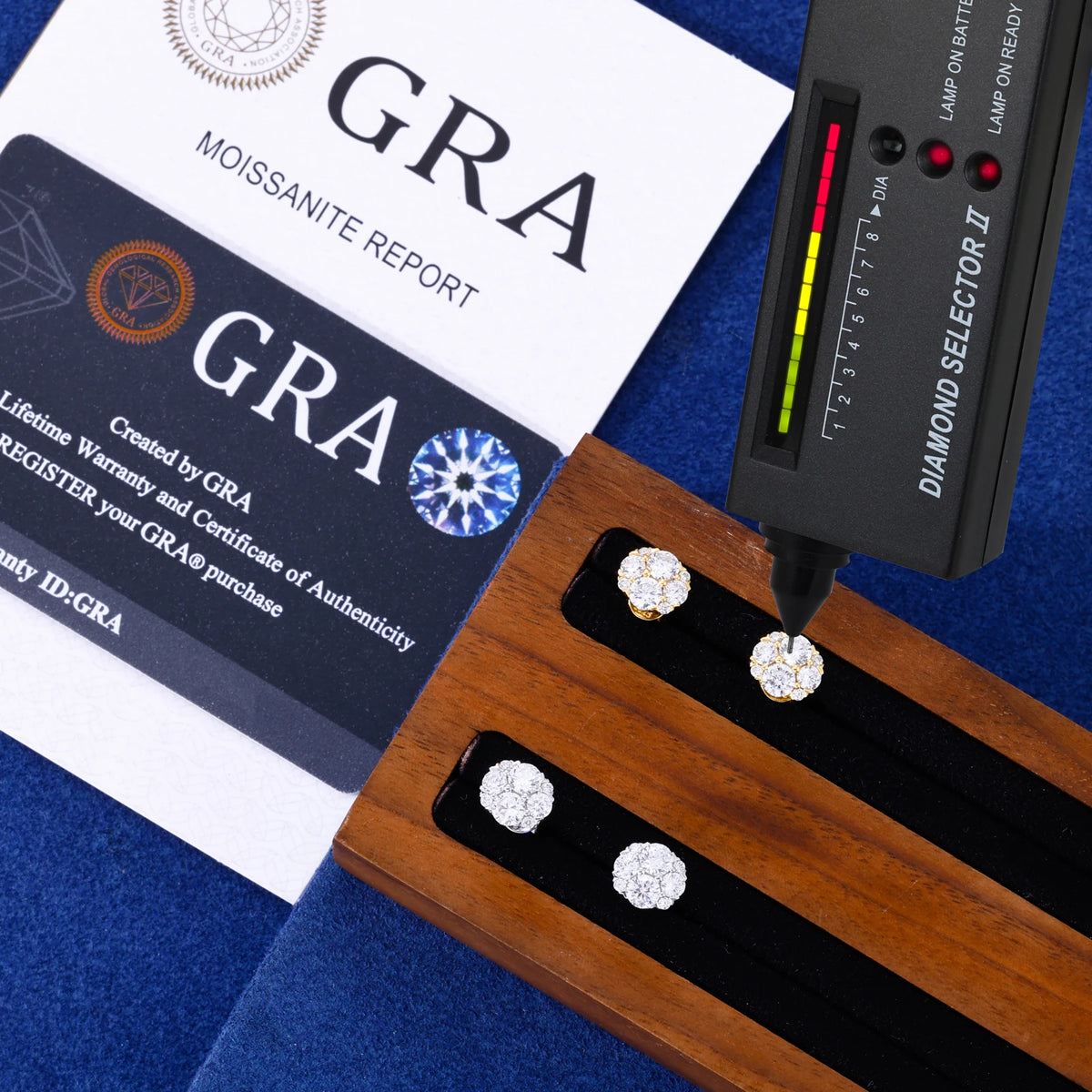 VVS1 Moissanite Geometric Trendy Stud Earrings | 925 Sterling Silver | GRA Certified | Passes Diamond Tester