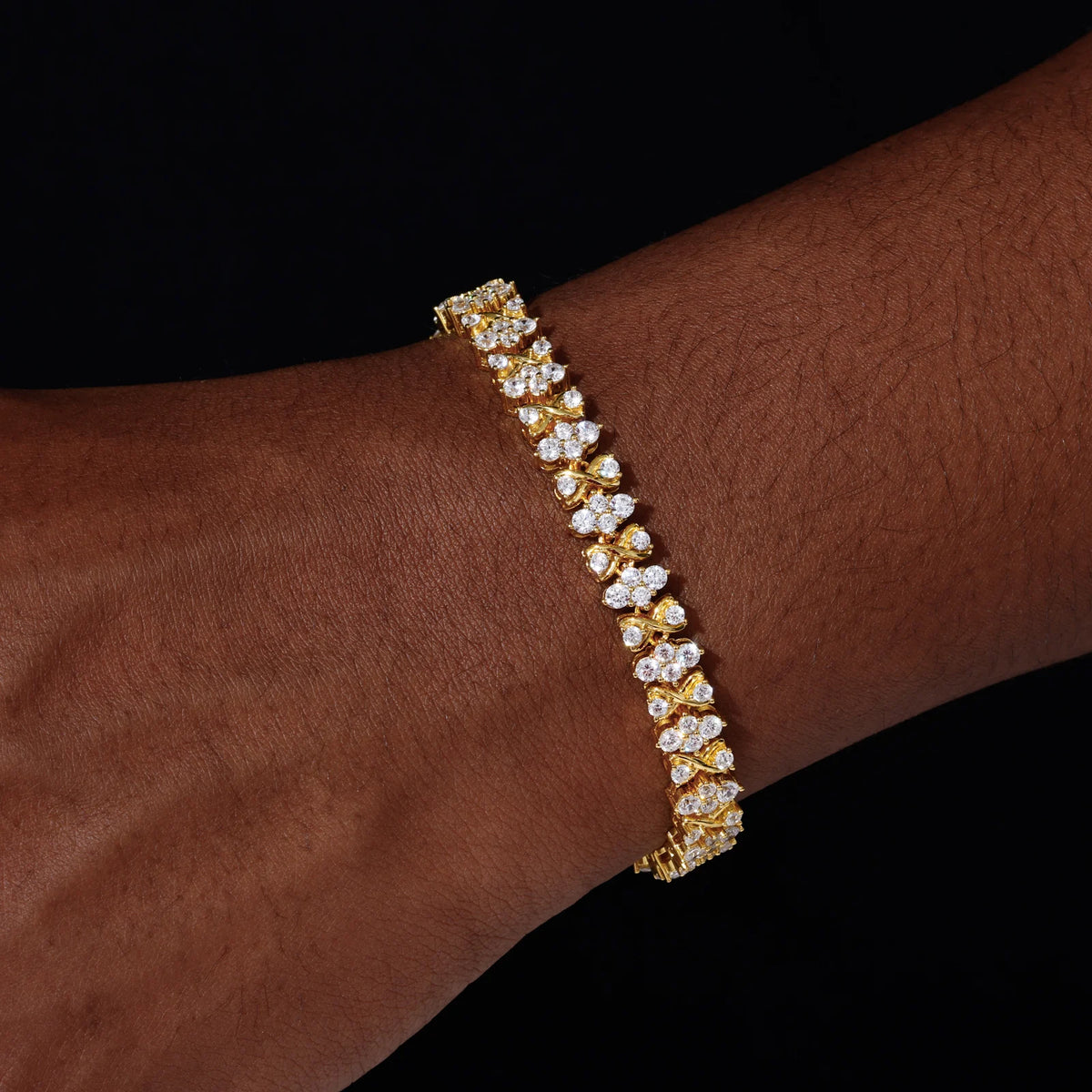 VVS1 Moissanite Infinity Star Chain Link Bracelet | 925 Sterling Silver | GRA Certified | Passes Diamond Tester