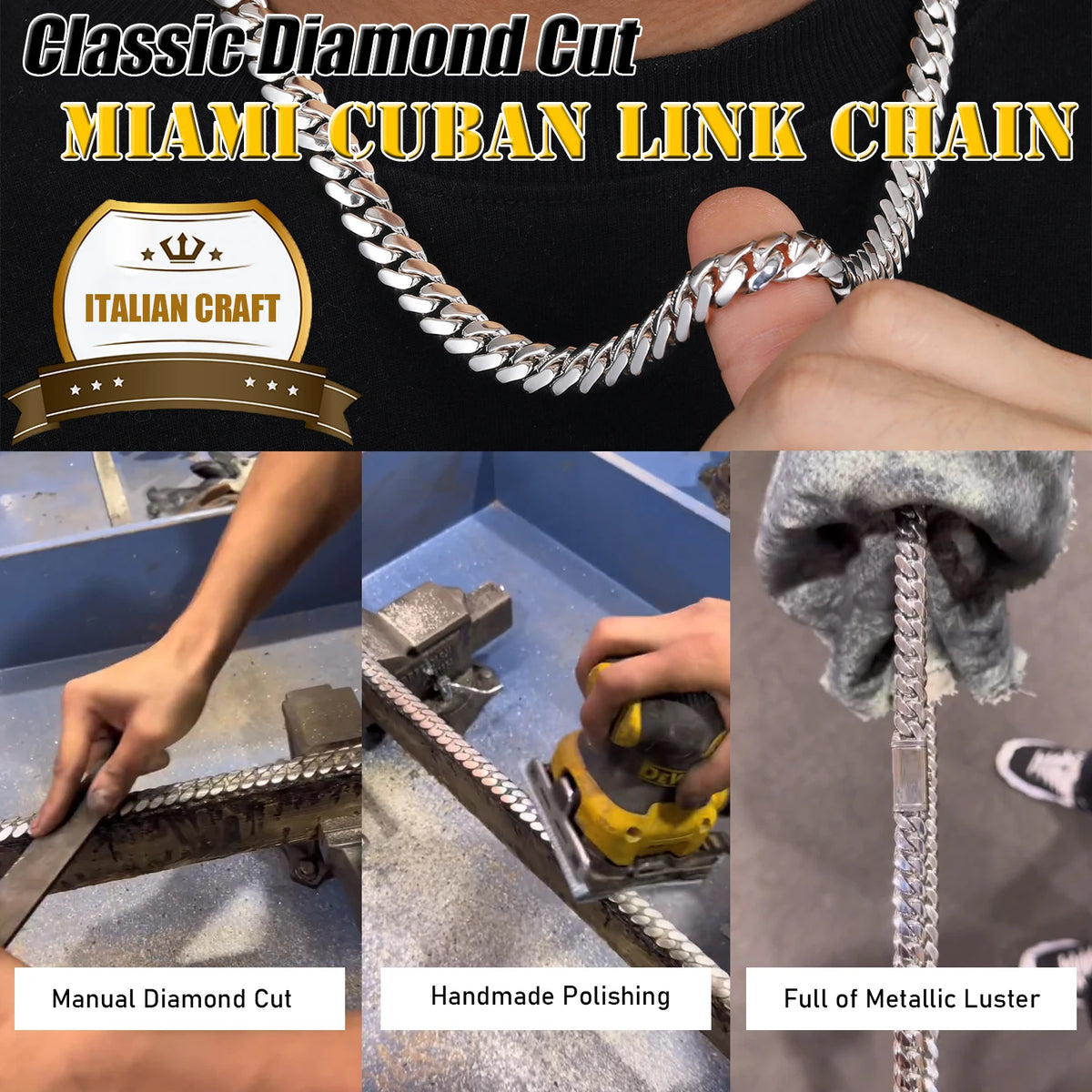 Miami Cuban Link Chain Necklace | 925 Sterling Silver | 6–10mm