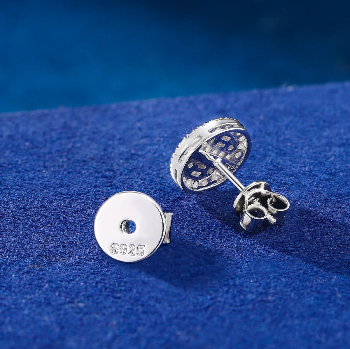 VVS1 Moissanite Baguette Cross Stud Earrings | 925 Sterling Silver | GRA Certified | Passes Diamond Tester