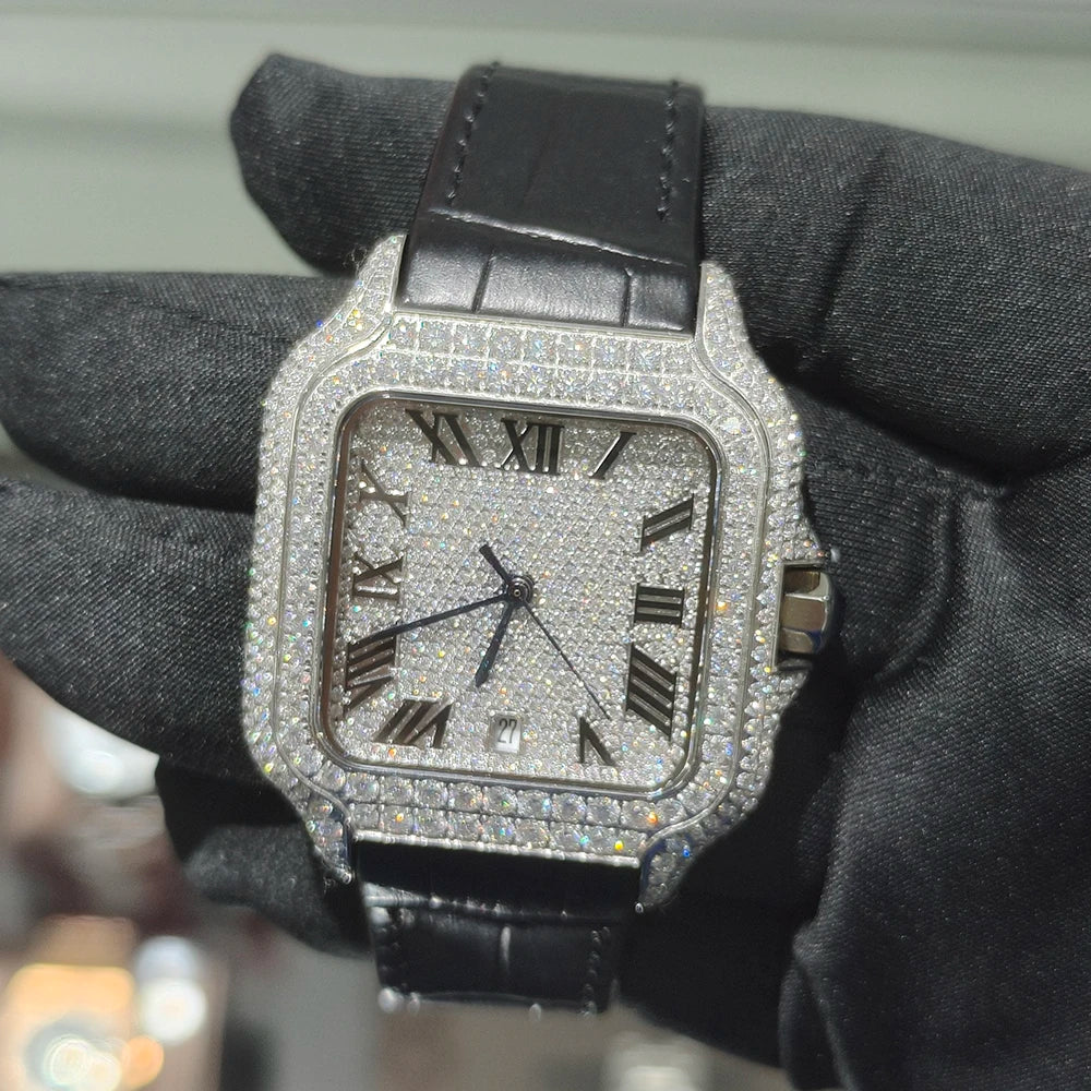 VVS1 Moissanite Automatic Watch 904L Stainless Steel