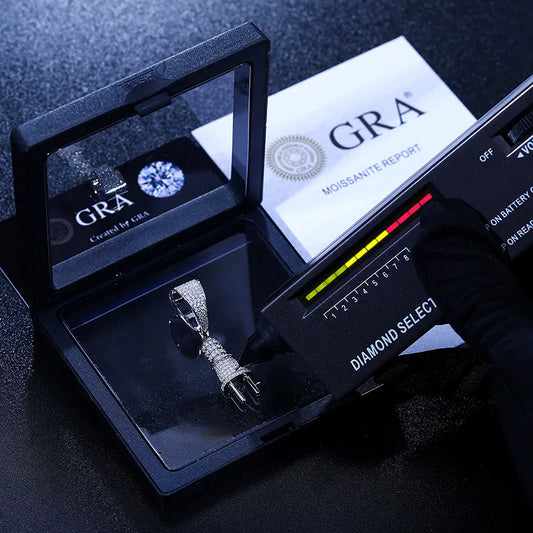 VVS1 Moissanite Plug Pendant Necklace – 925 Sterling Silver