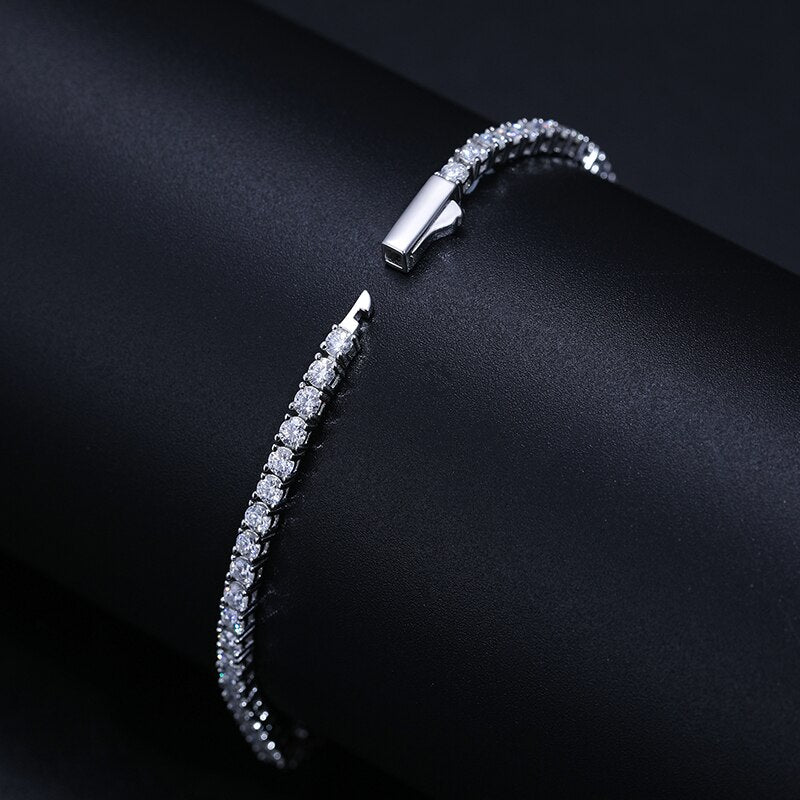 2mm VVS1 Moissanite Tennis Bracelet 925 Sterling Silver