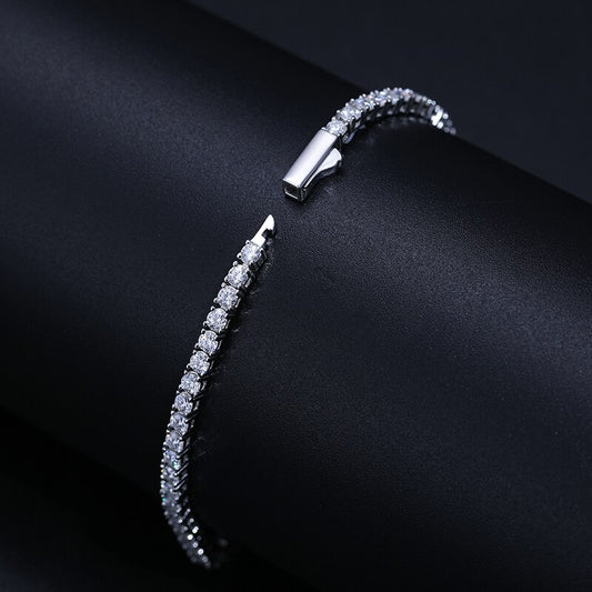 2mm VVS1 Moissanite Tennis Bracelet 925 Sterling Silver