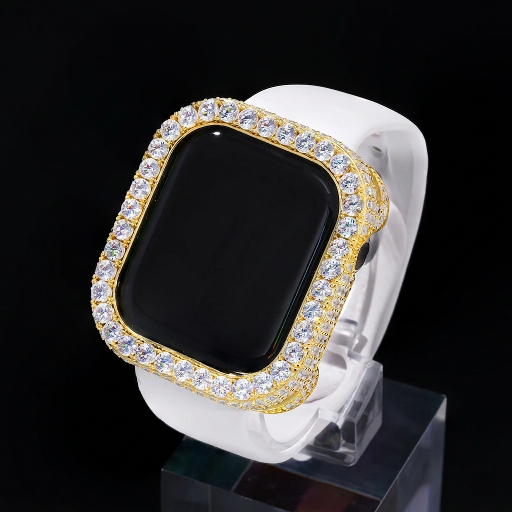 Buss Down Apple Watch Bezel 42mm | VVS1 Moissanite Iced Out Case Cover | Passes Diamond Tester | GRA Certified | Hip Hop Jewelry